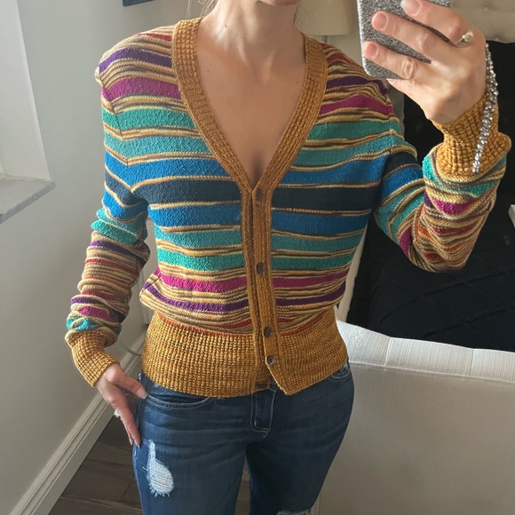 MISSONI cardigan (fits like a small but the shoulders-/arms fit more like Med). - Picture 7 of 11